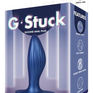 NMC 4.5 INCH SILICONE ANAL PLUG METALLIC BLUE