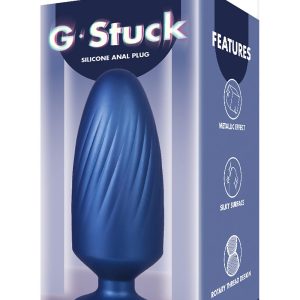 NMC 5 INCH SILICONE ANAL PLUG METALLIC BLUE
