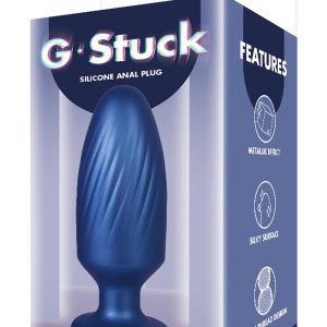 NMC 4 INCH SILICONE ANAL PLUG METALLIC BLUE