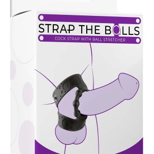 NMC SILICONE COCK STRAP WITH BALL STRETCHER BLACK