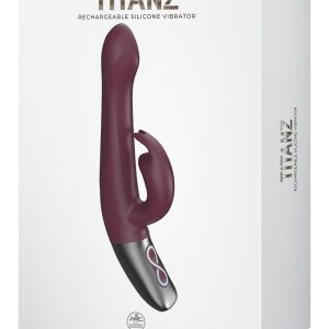 NMC 8.5 INCH SILICONE RECHARGEABLE VIBRATOR RUBINE RED