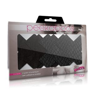 PEEKABOO PASTIES CLASSIC BLACK X