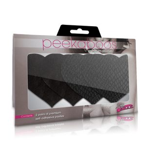 PEEKABOO PASTIES CLASSIC BLACK HEARTS