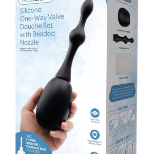 AQUACLEAN ONE WAY VALVE DOUCHE WITH ANAL BEAD NOZZLE 150ML