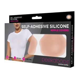 PEEKABOOS SELF ADHESIVE SILICONE NIPPLE COVERS, FLESH