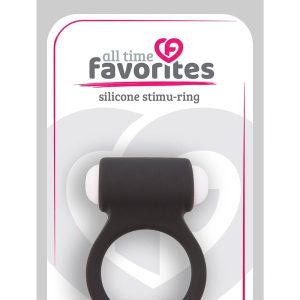 Czarny wibrujący pierścień na penisa All Time Favorites