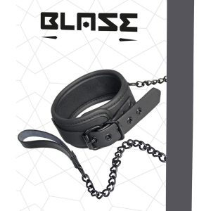 Czarna obroża i smycz Blaze