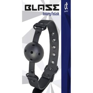 Oddychający czarny knebel do ust Blaze