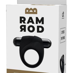 Czarny wibrujący pierścień na penisa Ramrod Vibrating