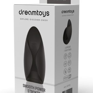 Czarny wibrujący masturbator Essentials Smooth Power Stroker