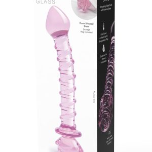 Szklane dildo Glaze Glass Rosebud Spiral