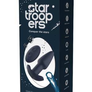 Wibrujący korek analny z podstawą w kształcie kotwicy i pilotem Startroopers Pluto