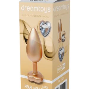 GLEAMING LOVE PEARL GOLD PLUG LARGE