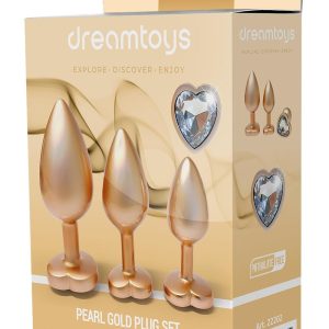 Zestaw korków analnych Gleaming Love Pearl Gold