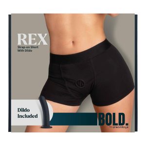 BOLD. REX STRAP-ON SHORT WITH DILDO, L