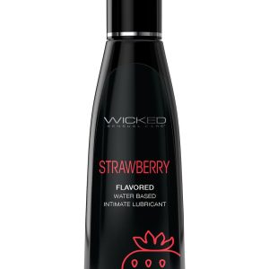 WICKED AQUA STRAWBERRY FLAVORED LUBRICANT 120ML