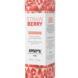 Rozgrzewający truskawkowy żel do masażu Exsens Oil 50 ml