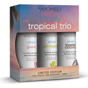WICKED SIMPLY TROPICAL TRIO WATERBASED LUBRICANT 3X30ML