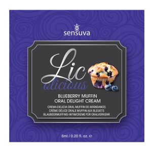 SENSUVA LIC-O-LICIOUS ORAL DELIGHT CREAM BLUEBERRY MUFFIN 6 ML