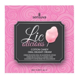 SENSUVA LIC-O-LICIOUS ORAL DELIGHT CREAM COTTON CANDY 6 ML