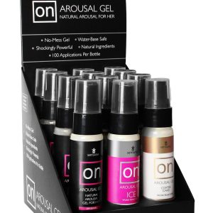 SENSUVA ON AROUSAL GEL ASSORTED 12 PIECE DISPLAY