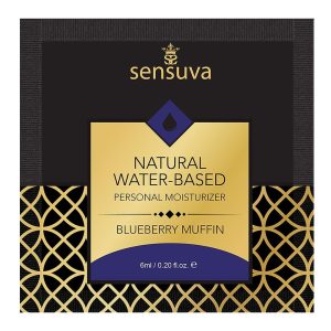 SENSUVA NATURAL WATER-BASED PERSONAL LUBRICANT BLUEBERRY MUFFIN 6 ML