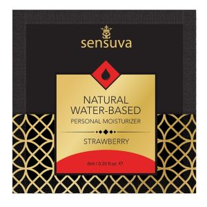 SENSUVA NATURAL WATER-BASED PERSONAL LUBRICANT STRAWBERRY 6 ML