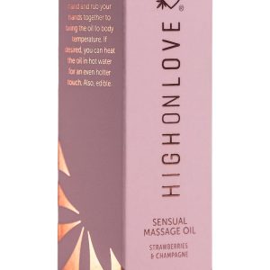 HIGH ON LOVE MASSAGE OIL STRAWBERRIES AND CHAMPAGNE MINI 30 ML