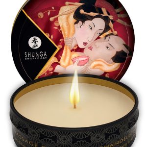 Świeca do masażu o zapachu musującego wina truskawkowego 30 ml