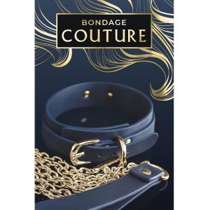 BONDAGE COUTURE COLLAR AND LEASH BLUE