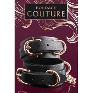 BONDAGE COUTURE WRIST CUFFS BLACK