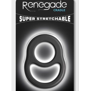 Czarne pierścienie na penisa Renegade Cradle