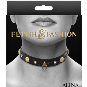 Czarna obroża Alina Fetish amp Fashion