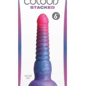 COLOURS STACKED 6 INCH DILDO PINK/BLUE