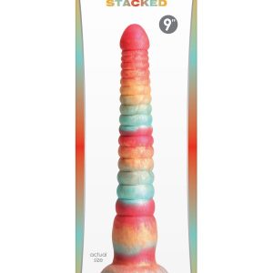 COLOURS STACKED 9 INCH DILDO RED/GOLD