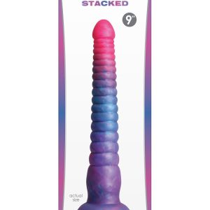COLOURS STACKED 9 INCH DILDO PINK/BLUE