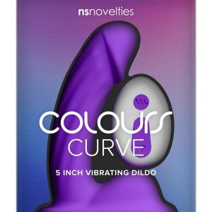 COLOURS CURVE VIBRATING 5 INCH DILDO PURPLE