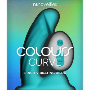 COLOURS CURVE VIBRATING 5 INCH DILDO TEAL