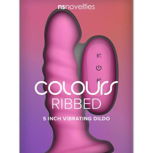 COLOURS RIBBED 5 INCH VIBRATING PINK