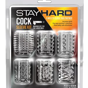 Zestaw przezroczystych nakładek na penisa Stay Hard Cock