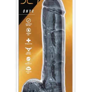 Węglowe realistyczne czarne dildo Jet Onyx