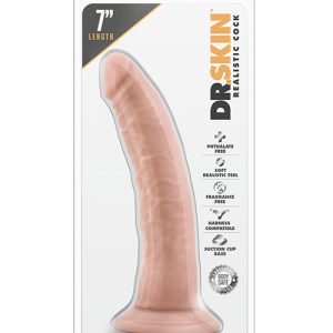 DR. SKIN 7 INCH COCK SUCTION CUP VANILLA