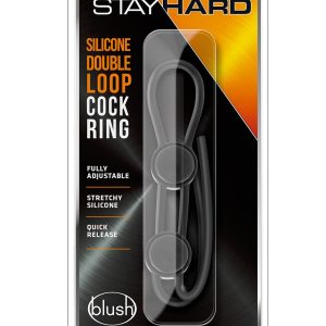Pierścień na penisa z podwójną pętlą Stay Hard Silicone