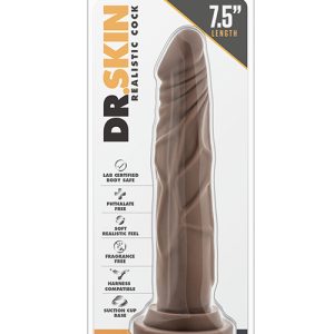 DR. SKIN REALISTIC COCK 7.5 CHOCOLATE
