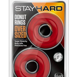 STAY HARD DONUT RINGS OVERSIZED RED