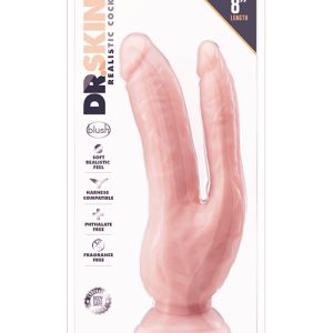 Podwójne dildo DR. SKIN 8 inch DP