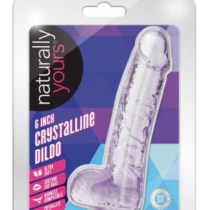 NATURALLY YOURS  6 INCH CRYSTALLINE DILDO  AMETHYST