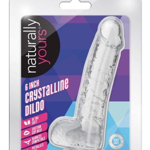 NATURALLY YOURS  6 INCH CRYSTALLINE DILDO  DIAMOND