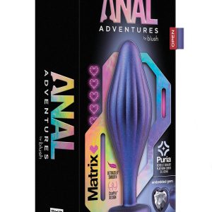 Korek analny Anal Adventures Matrix Wavy Bling Sapphire