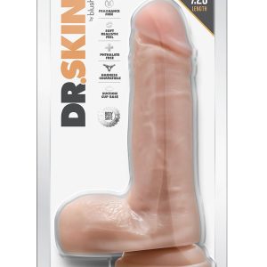 DR. SKIN DR. PAUL 7.25 INCH DILDO WITH BALLS BEIGE